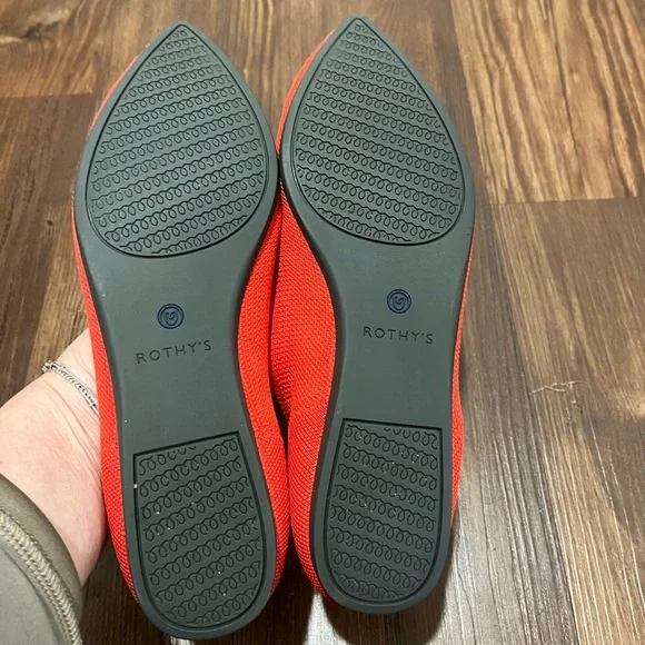 Rothy’s Flame Point Shoes Size 9W - Picture 4 of 7
